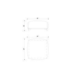 Viadurini in the Garden Gartenideen|Sitzsäcke-Gartenhocker gepolstert und bezogen mit Stoff Made in Italy - Butter
