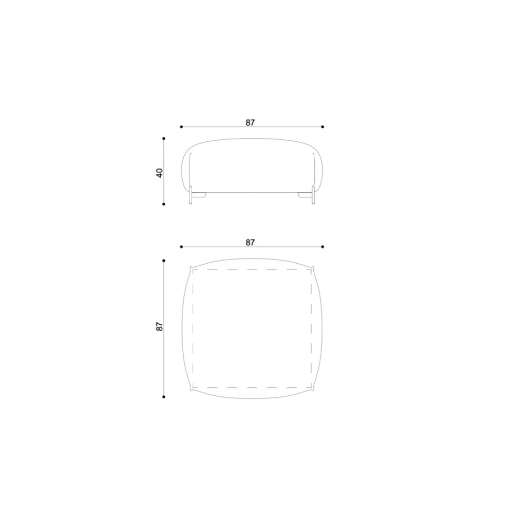 Viadurini in the Garden Gartenideen|Sitzsäcke-Gartenhocker gepolstert und bezogen mit Stoff Made in Italy - Butter