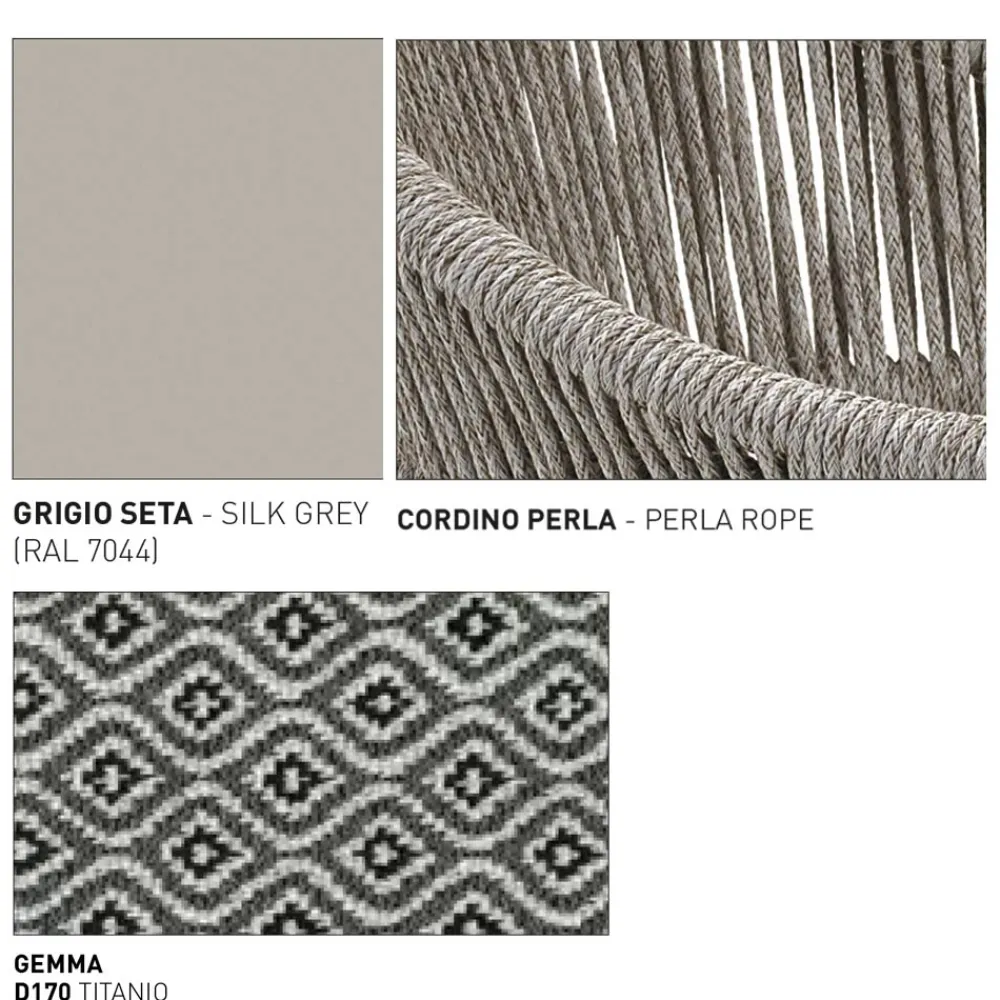 Varaschin Gartenideen-Gartenhocker mit Aluminium und Flechtkorb - Tibidabo von