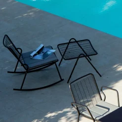 Viadurini in the Garden Gartenideen-Gartenhocker mit Struktur aus verzinktem Stahl Made in Italy - Elvia