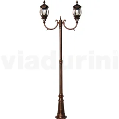 Viadurini Lighting Gartenlampion-Gartenlampe 2 Lichter im Vintage-Stil aus Aluminium, hergestellt in Italien – Leona