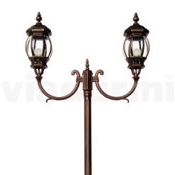 Viadurini Lighting Gartenlampion-Gartenlampe 2 Lichter im Vintage-Stil aus Aluminium, hergestellt in Italien – Leona