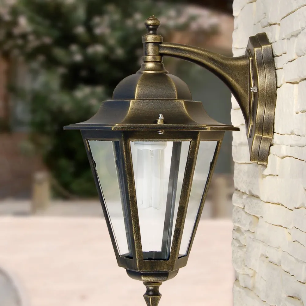 Viadurini Lighting Garten-Wandlampen-Gartenlampe aus transparentem Glas und 5 Aluminiumoberflächen - Pinako