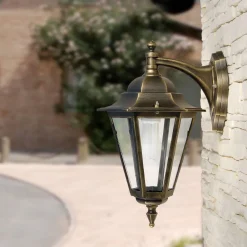 Viadurini Lighting Garten-Wandlampen-Gartenlampe aus transparentem Glas und 5 Aluminiumoberflächen - Pinako