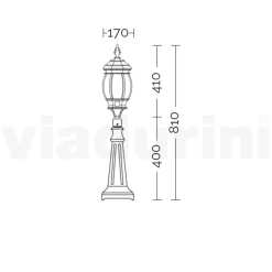 Viadurini Lighting Gartenlampion-Gartenlampe im Vintage-Stil aus weißem Aluminium, hergestellt in Italien – Dodo