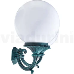 Viadurini Lighting Garten-Wandlampen-Gartenlampe mit 2 Acryllichtern und Aluminiumstruktur - Trovanero