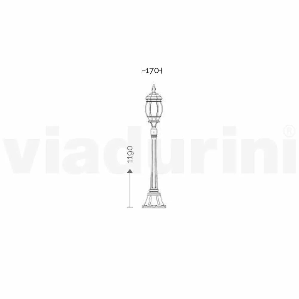 Viadurini Lighting Gartenlampion-Gartenlaterne aus Aluminiumdruckguss, made in Italy, Anika