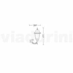 Viadurini Lighting Garten-Wandlampen-Gartenlaterne aus Aluminium, hergestellt in Italien, Aquilina