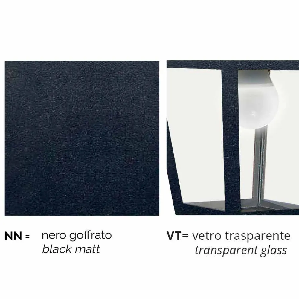 Viadurini Lighting Garten-Wandlampen-Gartenlaterne aus Aluminium, hergestellt in Italien, Aquilina