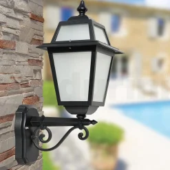 Viadurini Lighting Gartenlaternen-Gartenlaterne aus anthrazitfarbenem Aluminium und sandgestrahltem Glas - Elric