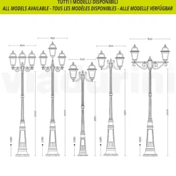 Viadurini Lighting Gartenlaternen-Gartenlaterne aus anthrazitfarbenem Aluminium und sandgestrahltem Glas - Elric