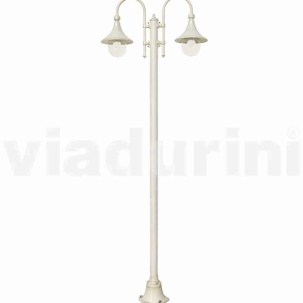 Viadurini Lighting Gartenlampion-Gartenlaterne aus weißem Aluminiumdruckguss, made Italy, Anusca