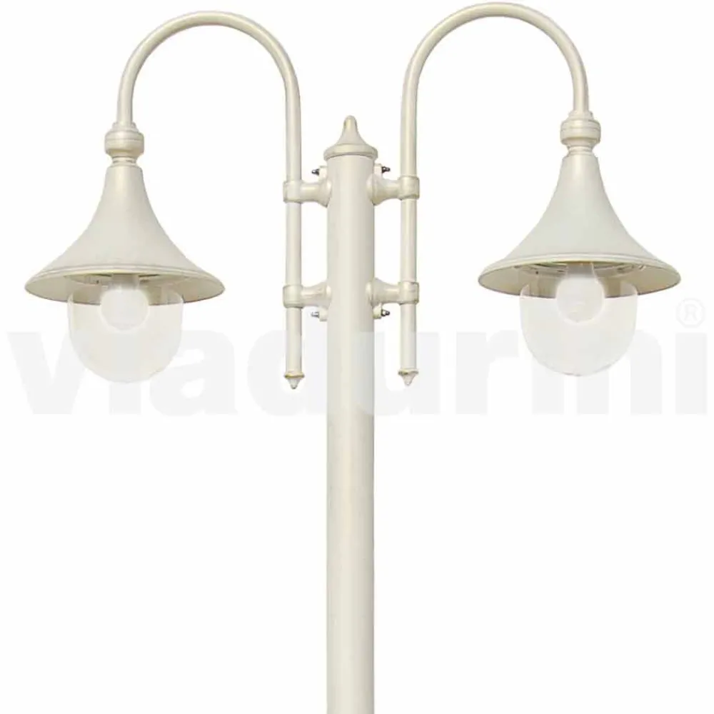 Viadurini Lighting Gartenlampion-Gartenlaterne aus weißem Aluminiumdruckguss, made Italy, Anusca