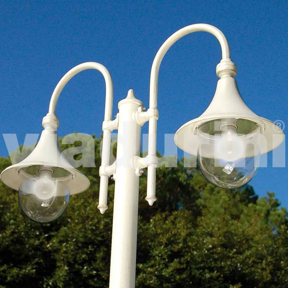 Viadurini Lighting Gartenlampion-Gartenlaterne aus weißem Aluminiumdruckguss, made Italy, Anusca