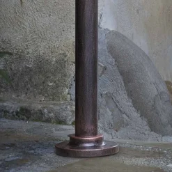 Ferroluce Gartenlampion-Gartenlaterne, gebogenes Design aus handbemaltem Aluminium – Campobasso