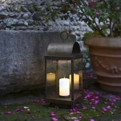 Il Fanale Gartenlaternen-Gartenlaterne Windlichter aus Messing oder Eisen mit Kerzenhalter