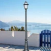 Viadurini Lighting Gartenlampion-Gartenlaternenpfahl 214 cm hoch aus anthrazitfarbenem Aluminium und sandgestrahltem Glas - Elric