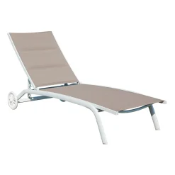 Viadurini in the Garden Sonnenliegen-Gartenliege aus Aluminium mit Sitz aus Textilene - Zohra