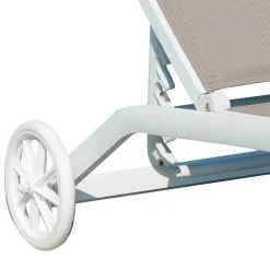 Viadurini in the Garden Sonnenliegen-Gartenliege aus Aluminium mit Sitz aus Textilene - Zohra