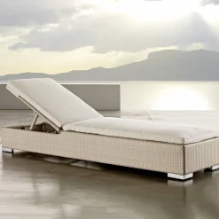 Viadurini in the Garden Sonnenliegen-Gartenliege aus handgewebtem Polyrattan - Experia