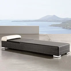 Viadurini in the Garden Sonnenliegen-Gartenliege aus handgewebtem Polyrattan - Experia