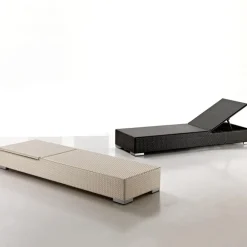 Viadurini in the Garden Sonnenliegen-Gartenliege aus handgewebtem Polyrattan - Experia