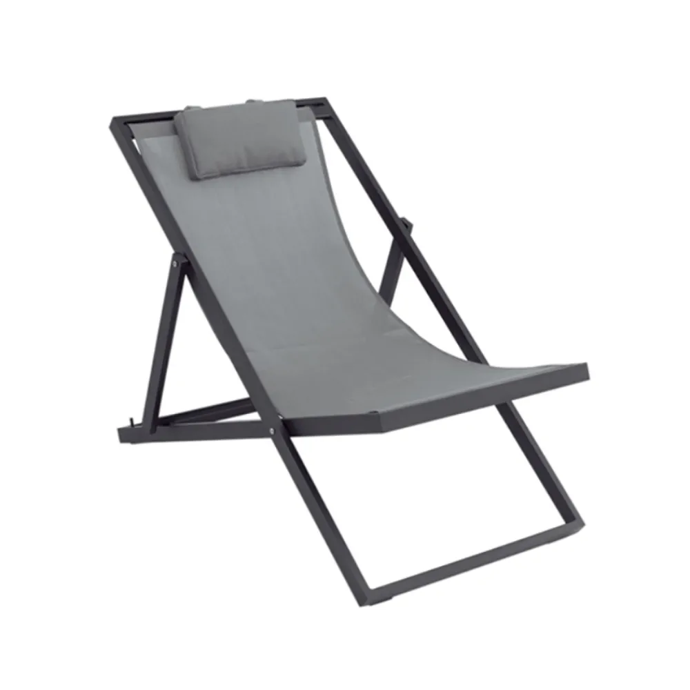 Viadurini in the Garden Sonnenliegen-Gartenliege aus lackiertem Aluminium und Textilene 2 Stück - Jhonathan