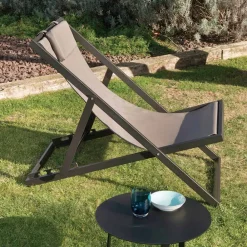 Viadurini in the Garden Sonnenliegen-Gartenliege aus lackiertem Aluminium und Textilene 2 Stück - Jhonathan