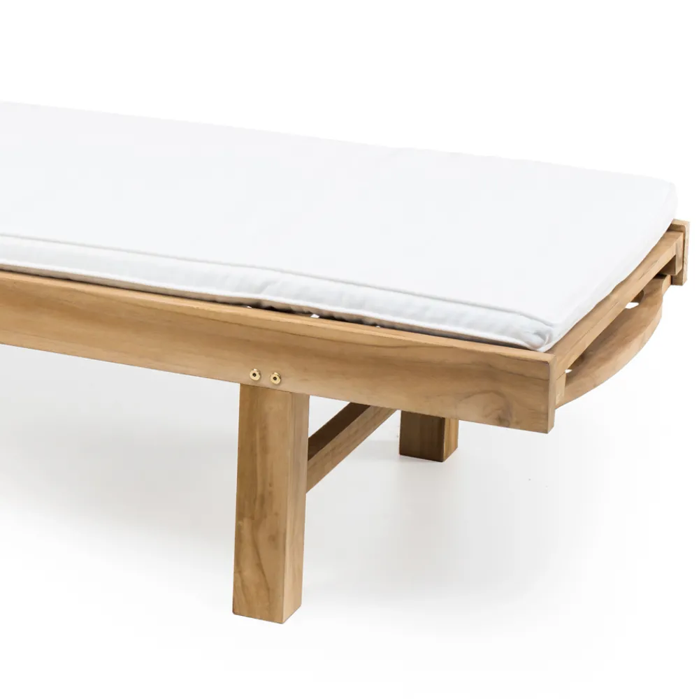 Viadurini in the Garden Sonnenliegen-Gartenliege aus natürlichem Teakholz - Yggdrasil