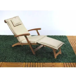 Viadurini in the Garden Sonnenliegen-Gartenliege aus natürlichem Teakholz - Yggdrasil