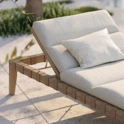 Viadurini in the Garden Sonnenliegen-Gartenliege mit Teakholzrahmen Made in Italy - Briga