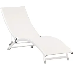 Viadurini in the Garden Sonnenliegen-Gartenliege mit weißer Aluminiumstruktur - Berranger