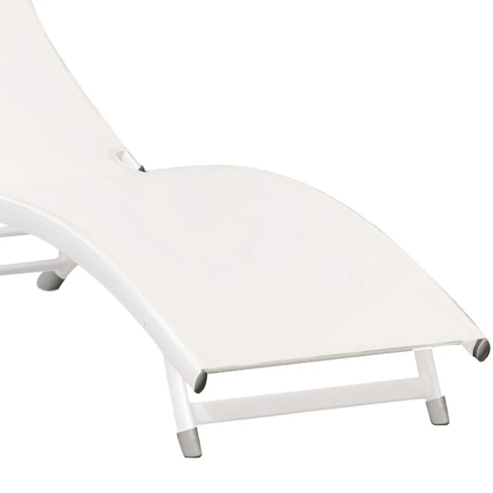 Viadurini in the Garden Sonnenliegen-Gartenliege mit weißer Aluminiumstruktur - Berranger