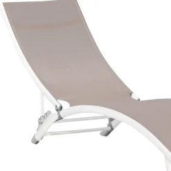 Viadurini in the Garden Sonnenliegen-Gartenliege mit weißer Aluminiumstruktur - Berranger