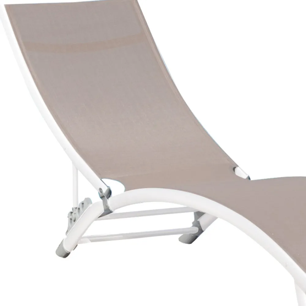 Viadurini in the Garden Sonnenliegen-Gartenliege mit weißer Aluminiumstruktur - Berranger