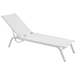 Viadurini in the Garden Sonnenliegen-Gartenliegen aus lackiertem Aluminium und Textilene 2 Stück - Hase