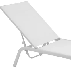 Viadurini in the Garden Sonnenliegen-Gartenliegen aus lackiertem Aluminium und Textilene 2 Stück - Hase