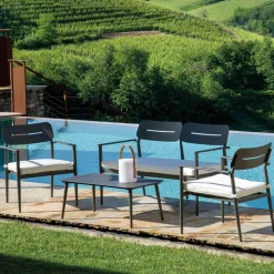 Viadurini in the Garden Garten Lounge Set-Gartenlounge aus Aluminium in verschiedenen Ausführungen - Souvenir