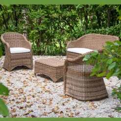 Viadurini in the Garden Garten Lounge Set-Gartenlounge aus Aluminium und Polyrattan Geflecht - Melina
