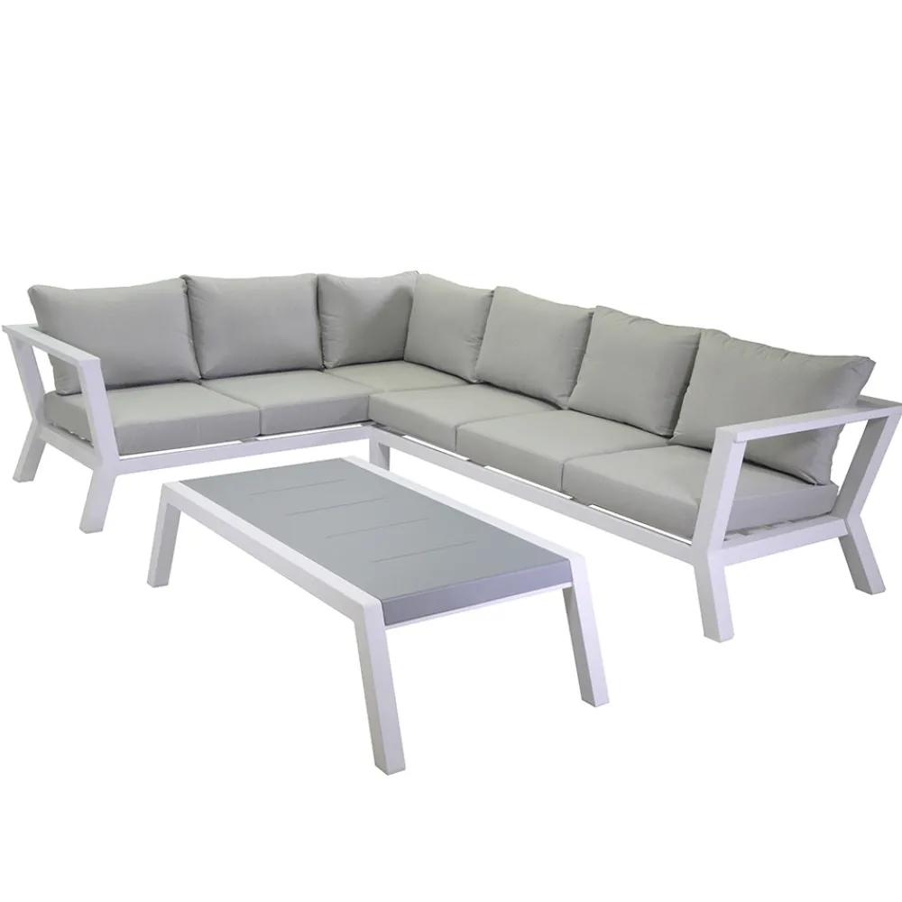 Viadurini in the Garden Garten Lounge Set-Garten-Lounge aus Aluminium - Pastellfarben