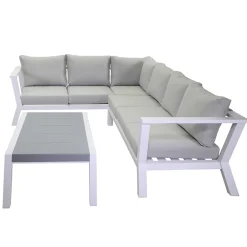 Viadurini in the Garden Garten Lounge Set-Garten-Lounge aus Aluminium - Pastellfarben