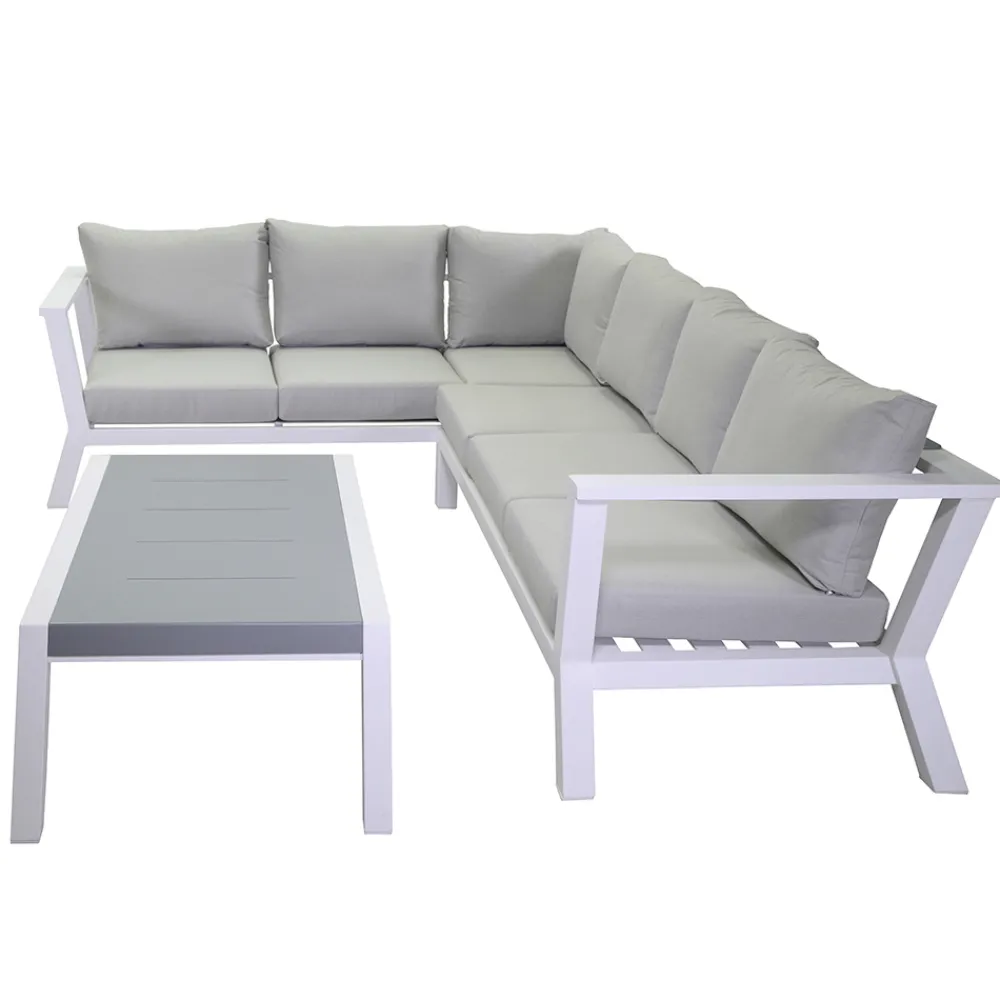 Viadurini in the Garden Garten Lounge Set-Garten-Lounge aus Aluminium - Pastellfarben