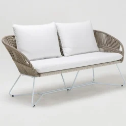 Viadurini in the Garden Garten Lounge Set-Gartenlounge aus Aluminium und Seilgeflecht - Alcor