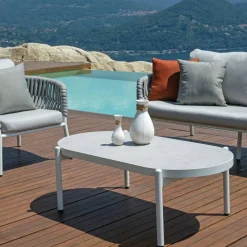 Viadurini in the Garden Garten Lounge Set-Gartenlounge aus Aluminium und Seil mit Couchtisch - Dingo