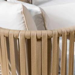 Viadurini in the Garden Garten Lounge Set-Gartenlounge aus weißem Aluminium und Stoff - Eugene