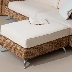 Viadurini in the Garden Garten Lounge Set-Gartenlounge in Bananengeflecht mit Kissen - Legolas