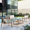 Viadurini in the Garden Garten Lounge Set-Gartenlounge mit 1 Sofa, 2 Sesseln und 1 Couchtisch - Plan