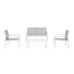 Viadurini in the Garden Garten Lounge Set-Gartenlounge mit 1 Sofa, 2 Sesseln und 1 Couchtisch - Plan