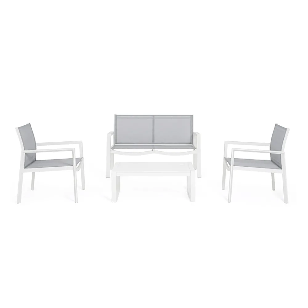 Viadurini in the Garden Garten Lounge Set-Gartenlounge mit 1 Sofa, 2 Sesseln und 1 Couchtisch - Plan