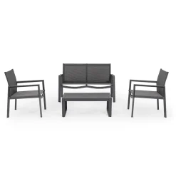 Viadurini in the Garden Garten Lounge Set-Gartenlounge mit 1 Sofa, 2 Sesseln und 1 Couchtisch - Plan